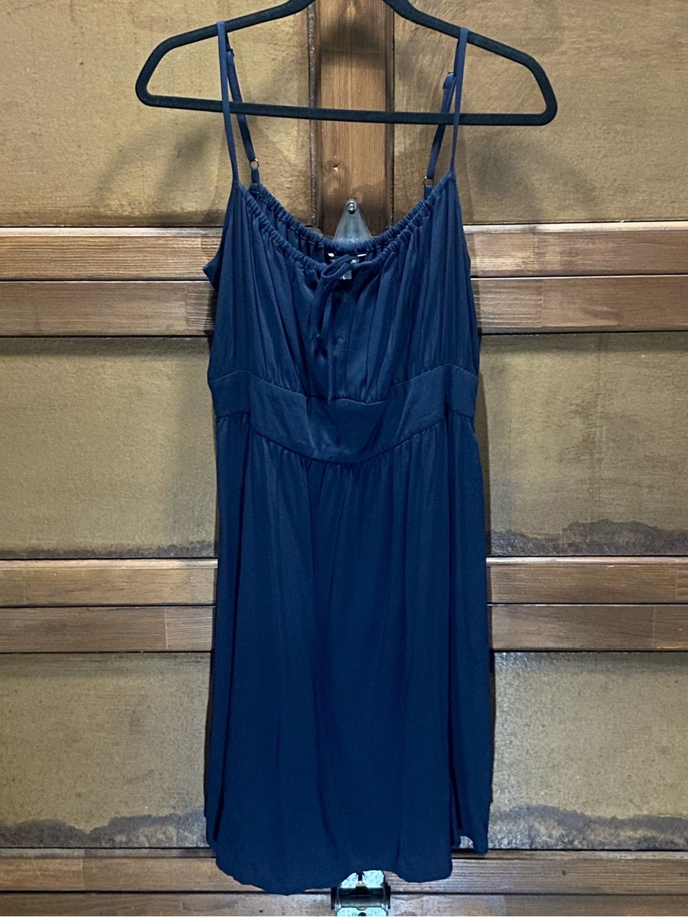 Banana Republic Navy Blue Elastic Waist Sundress with Drawstring